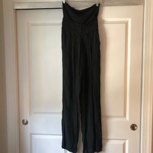 ZARA TRF Black Strapless Jumpsuit